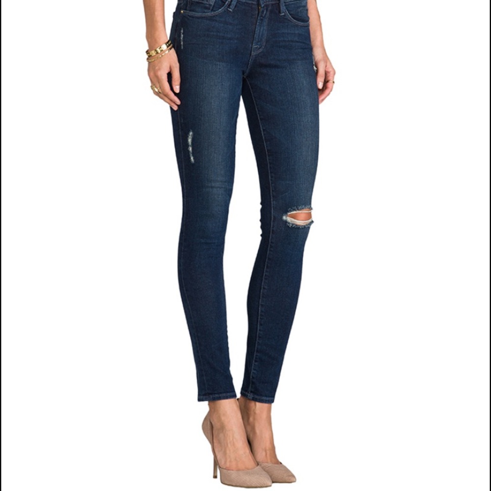 FRAME Le Skinny de Jeanne Distressed Jeans - Picture 4 of 15